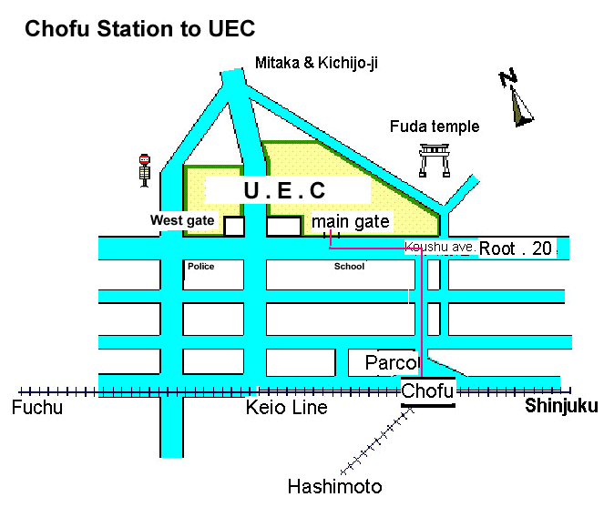 Chofu Station to UEC